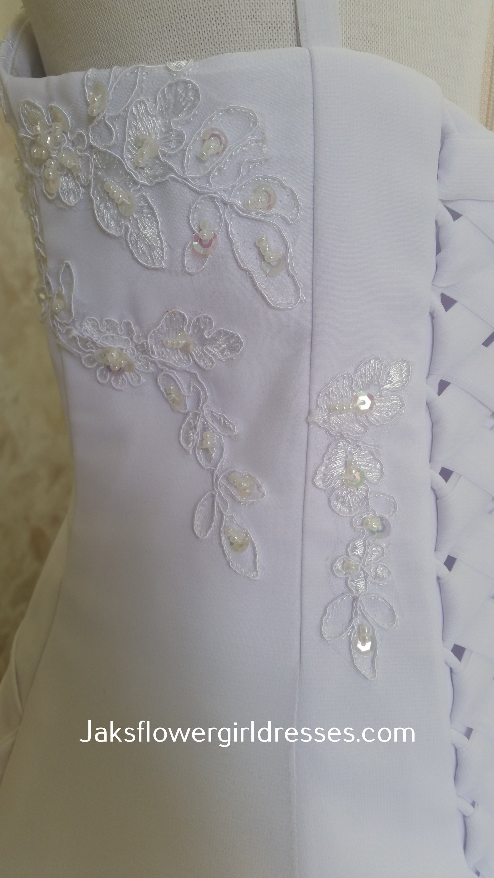 flower girl dress with train added